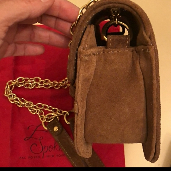 Zac Posen Z Spoke Brown Suede Purse - Picture 6 of 12